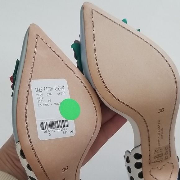 Sophia Webster Mika Floral D'Orsay Pump 36 NIB - Picture 8 of 10